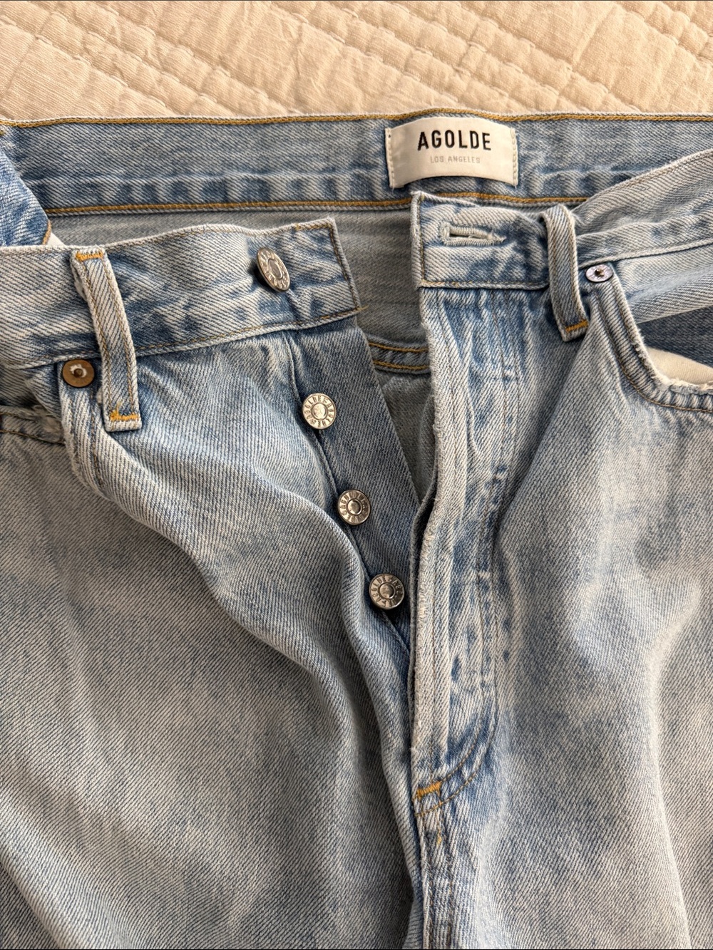Agolde Riley Jean size 28 light wash denim
